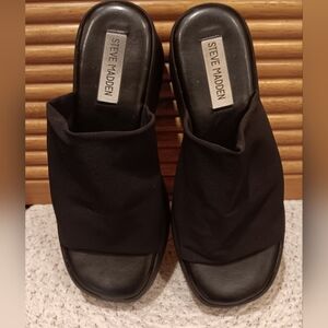 Y2K Steve Madden Black Platform 2" Shoes. Size 38 USA 7.5/8